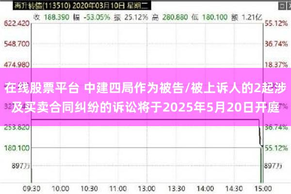 在线股票平台 中建四局作为被告/被上诉人的2起涉及买卖合同纠纷的诉讼将于2025年5月20日开庭