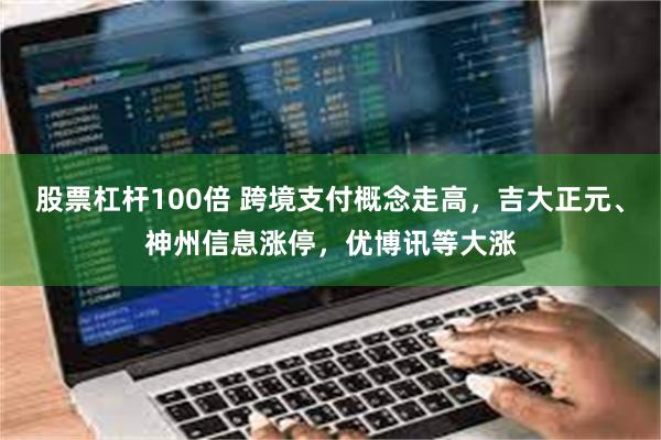 股票杠杆100倍 跨境支付概念走高，吉大正元、神州信息涨停，优博讯等大涨